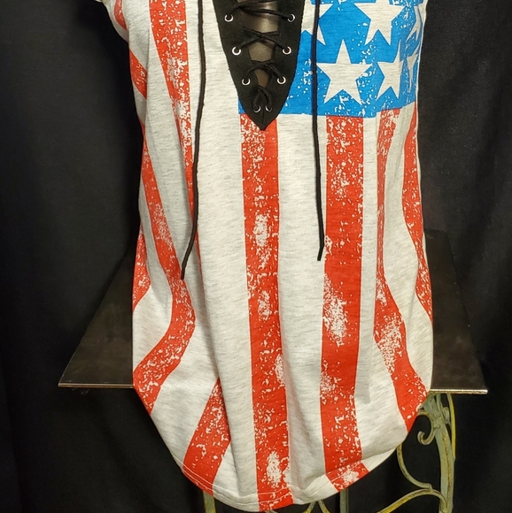 USA Flag Muscle Top - Picture 2 of 3